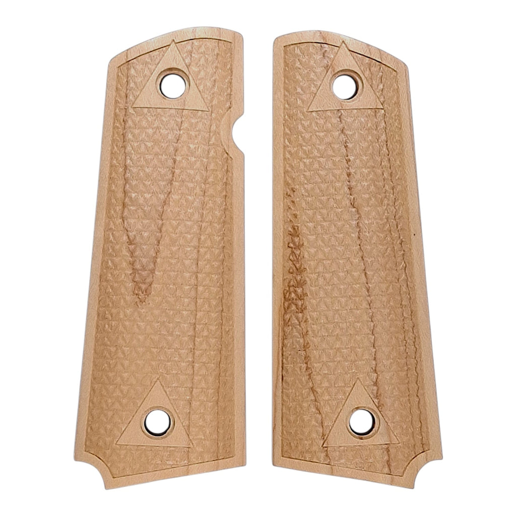 CLEARANCE - Maple Triangle Checkered 1911 Grips (Full Size)