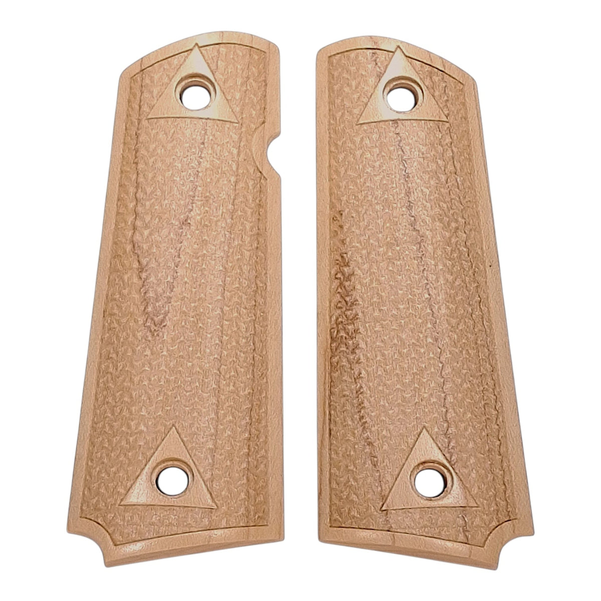 CLEARANCE - Maple Triangle Checkered 1911 Grips (Full Size)