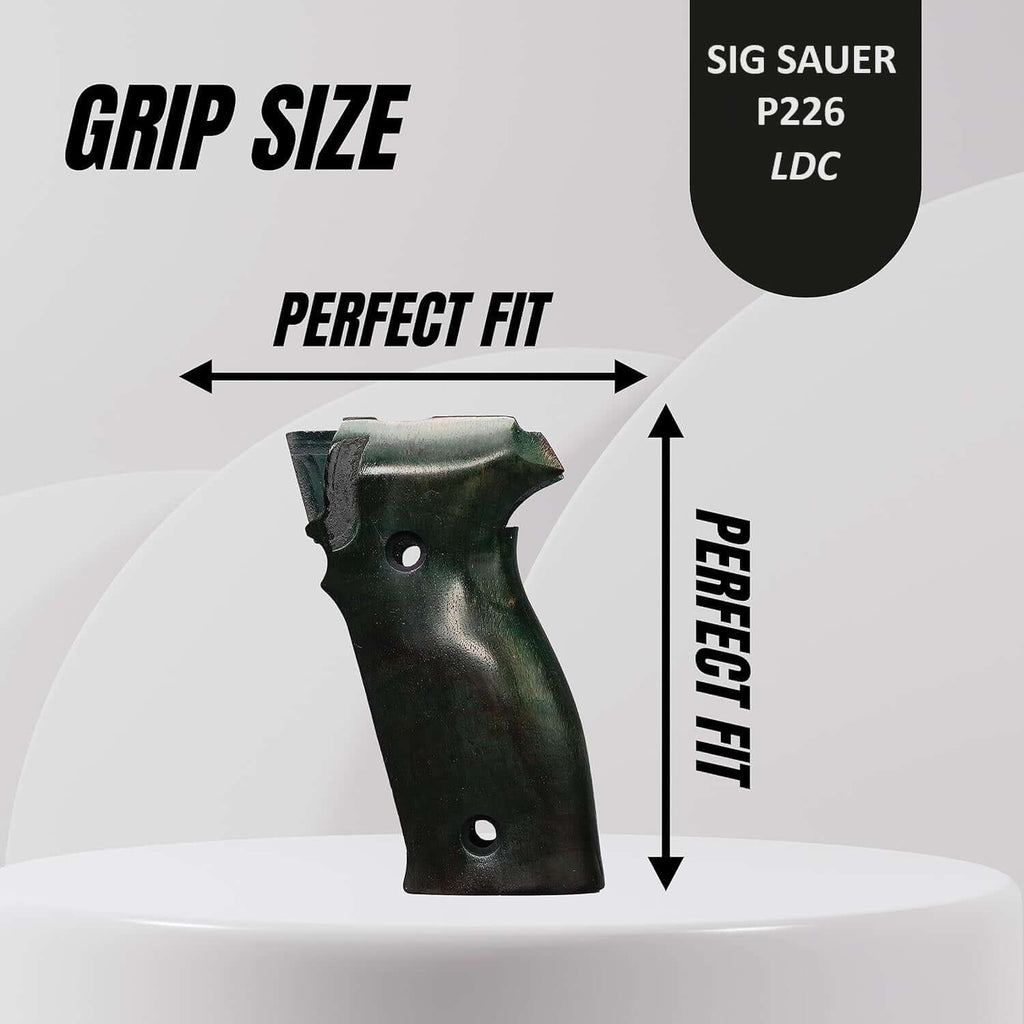 Compatible with Sig Sauer P226 LDC II and LDC 2 Walnut Wood Grips