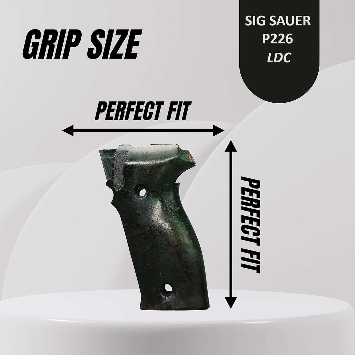 Compatible with Sig Sauer P226 LDC II and LDC 2 Walnut Wood Grips