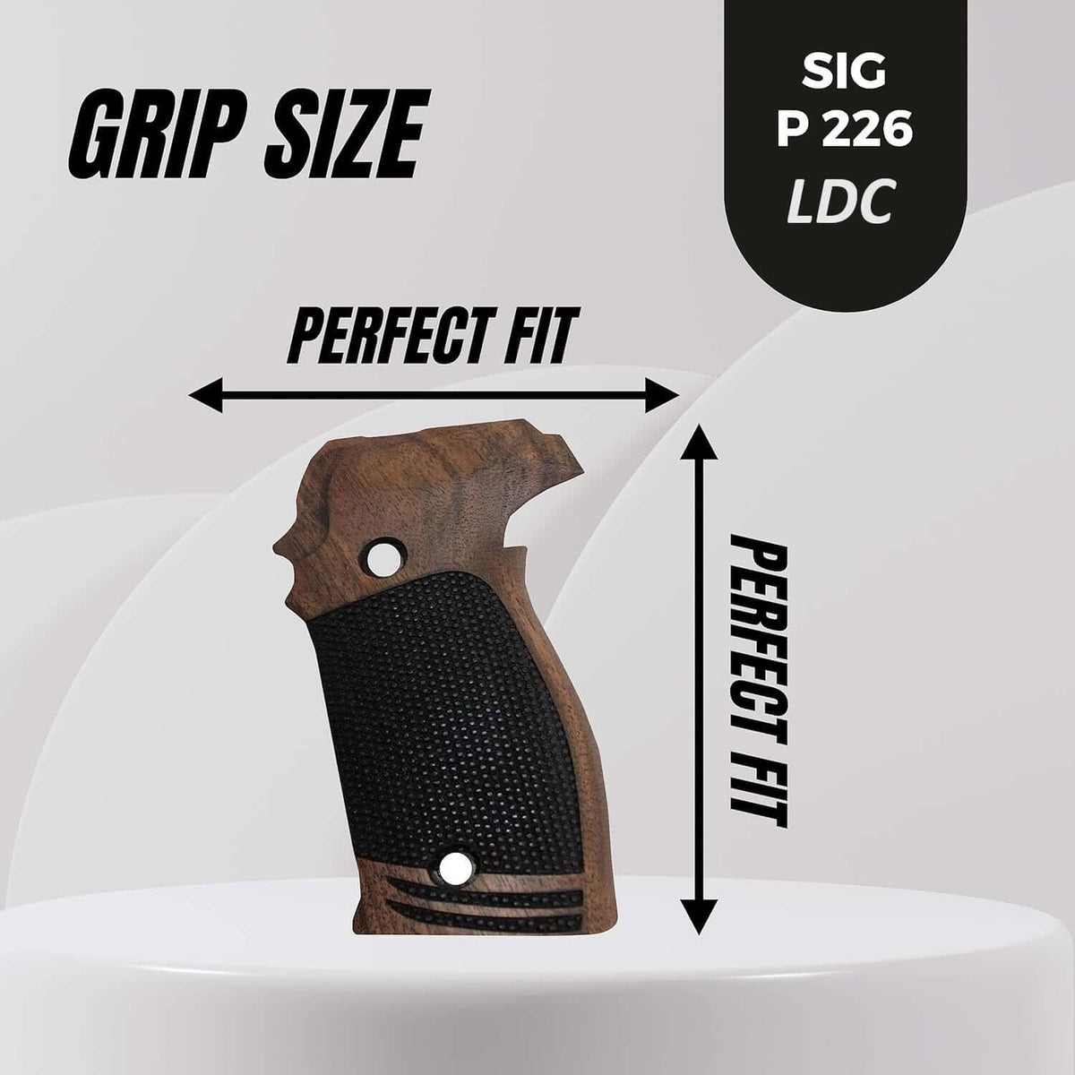 Compatible with Sig Sauer P226 LDC II and LDC 2 Walnut Wood Grips