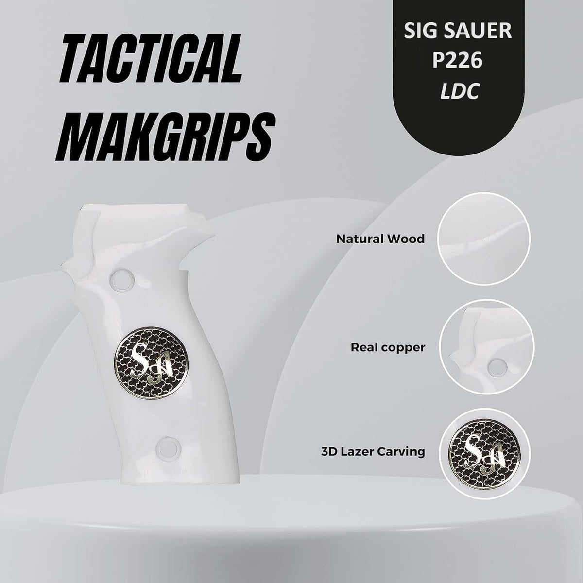 Compatible with Sig Sauer P226 LDC II and LDC 2 Acrilic Grips