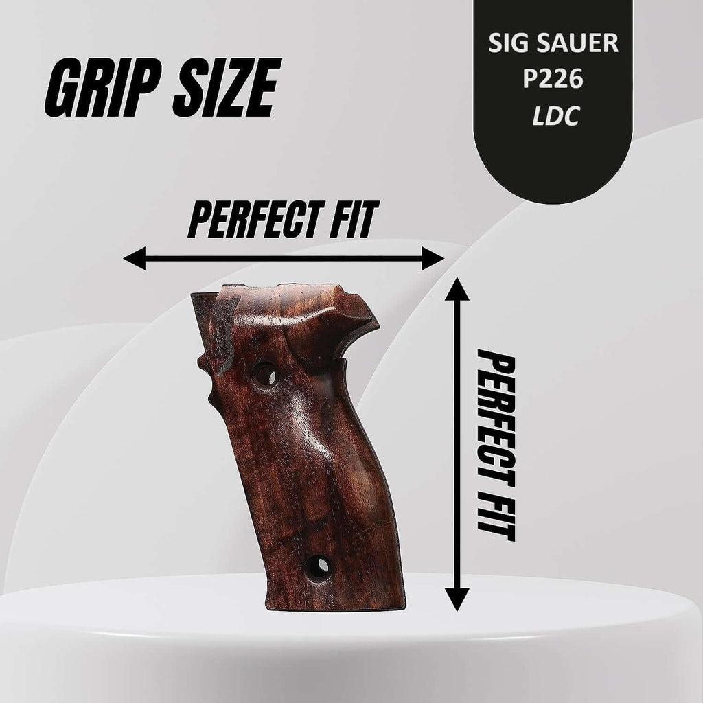 Compatible with Sig Sauer P226 LDC II and LDC 2 Walnut Wood Grips