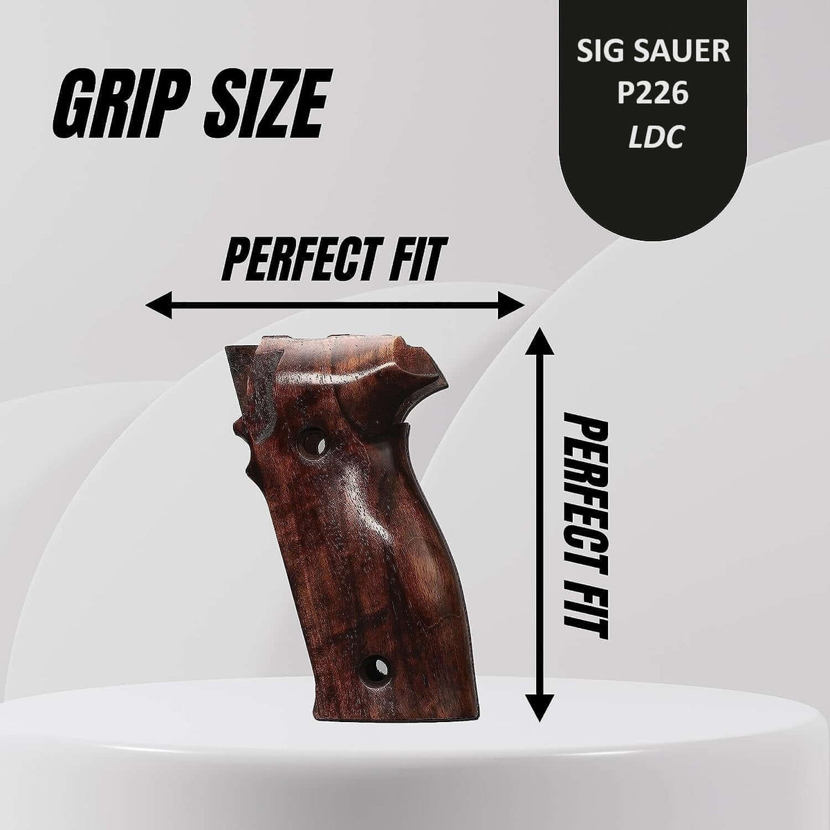 Compatible with Sig Sauer P226 LDC II and LDC 2 Walnut Wood Grips
