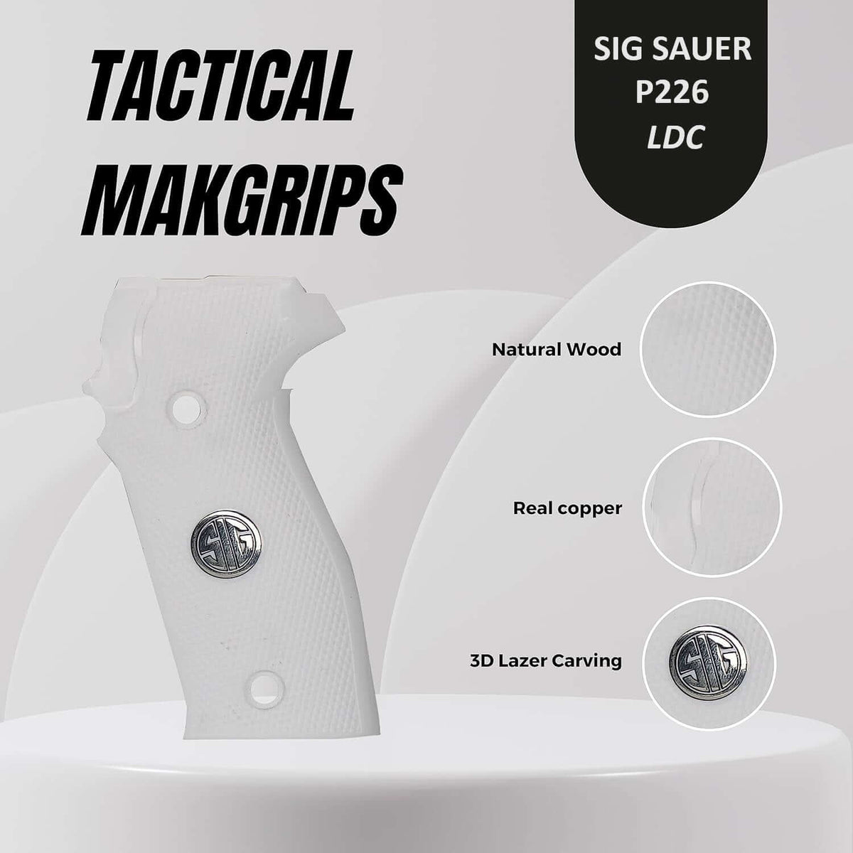 Compatible with Sig Sauer P226 LDC II and LDC 2 Acrilic Grips