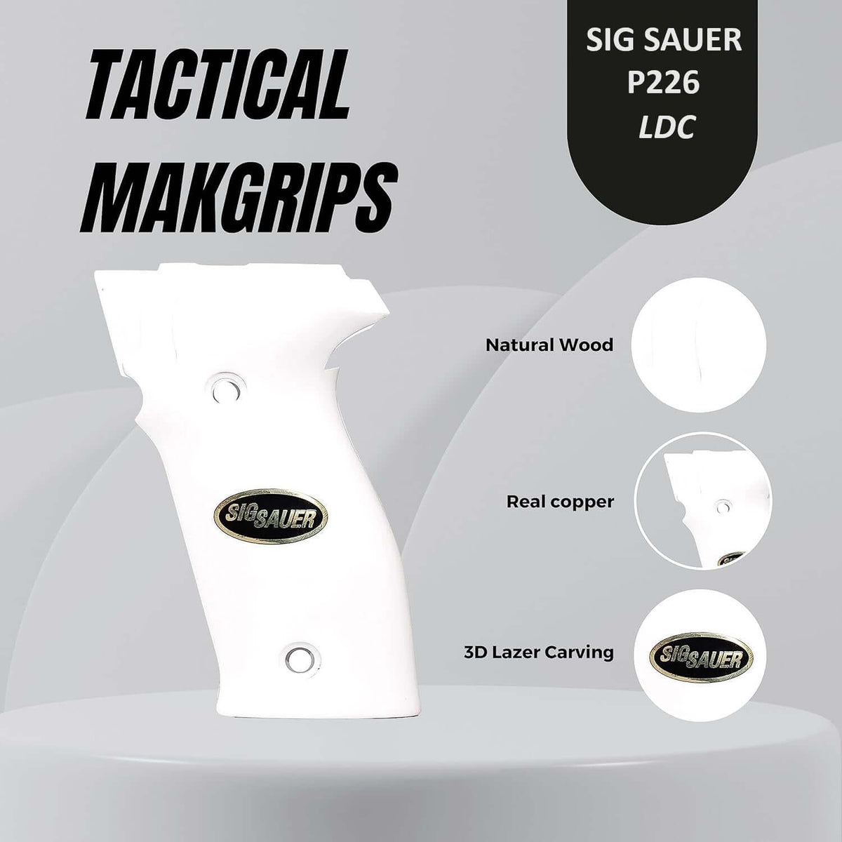 Compatible with Sig Sauer P226 LDC II and LDC 2 Acrilic Grips