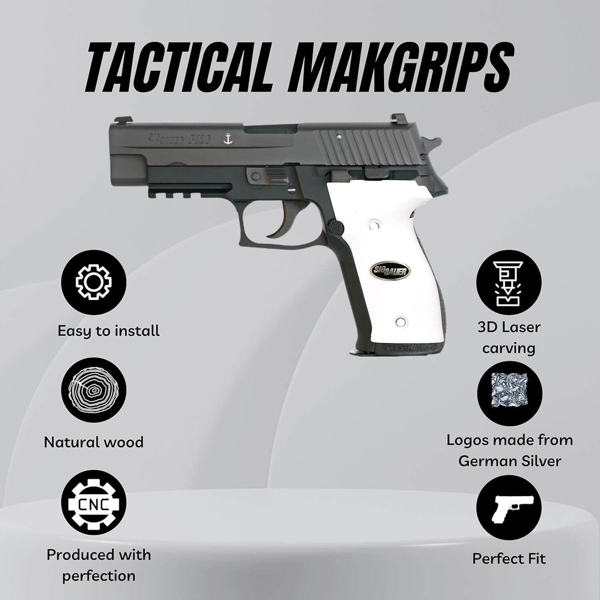 Compatible with Sig Sauer P226 LDC II and LDC 2 Acrilic Grips