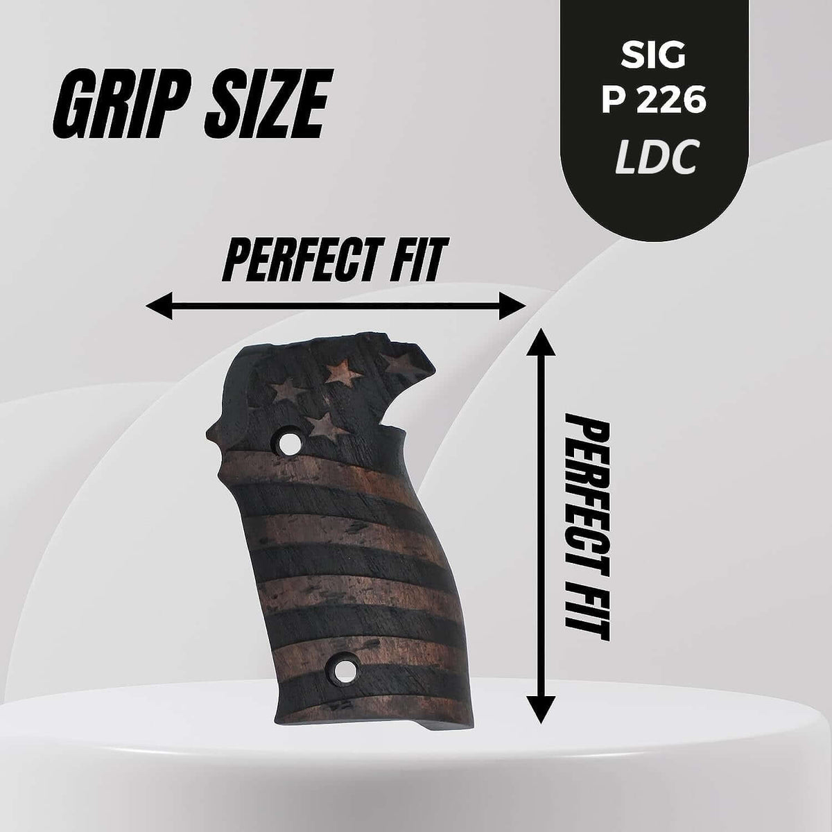 Compatible with Sig Sauer P226 LDC II and LDC 2 Walnut Wood Grips