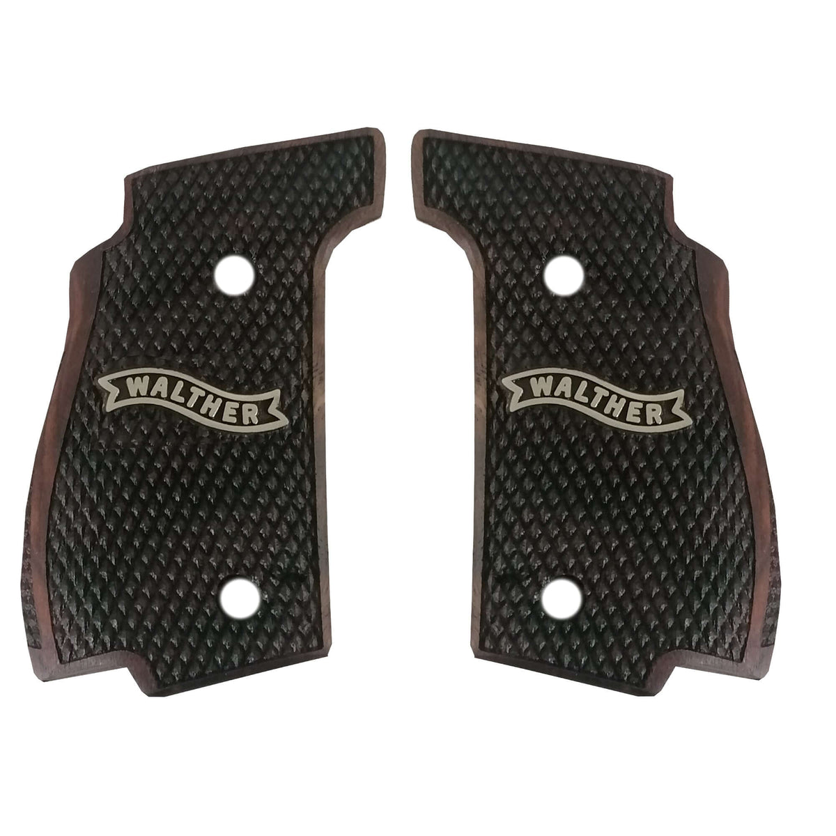 Compatible with Walther Q5 Silver Metal Gun Grips