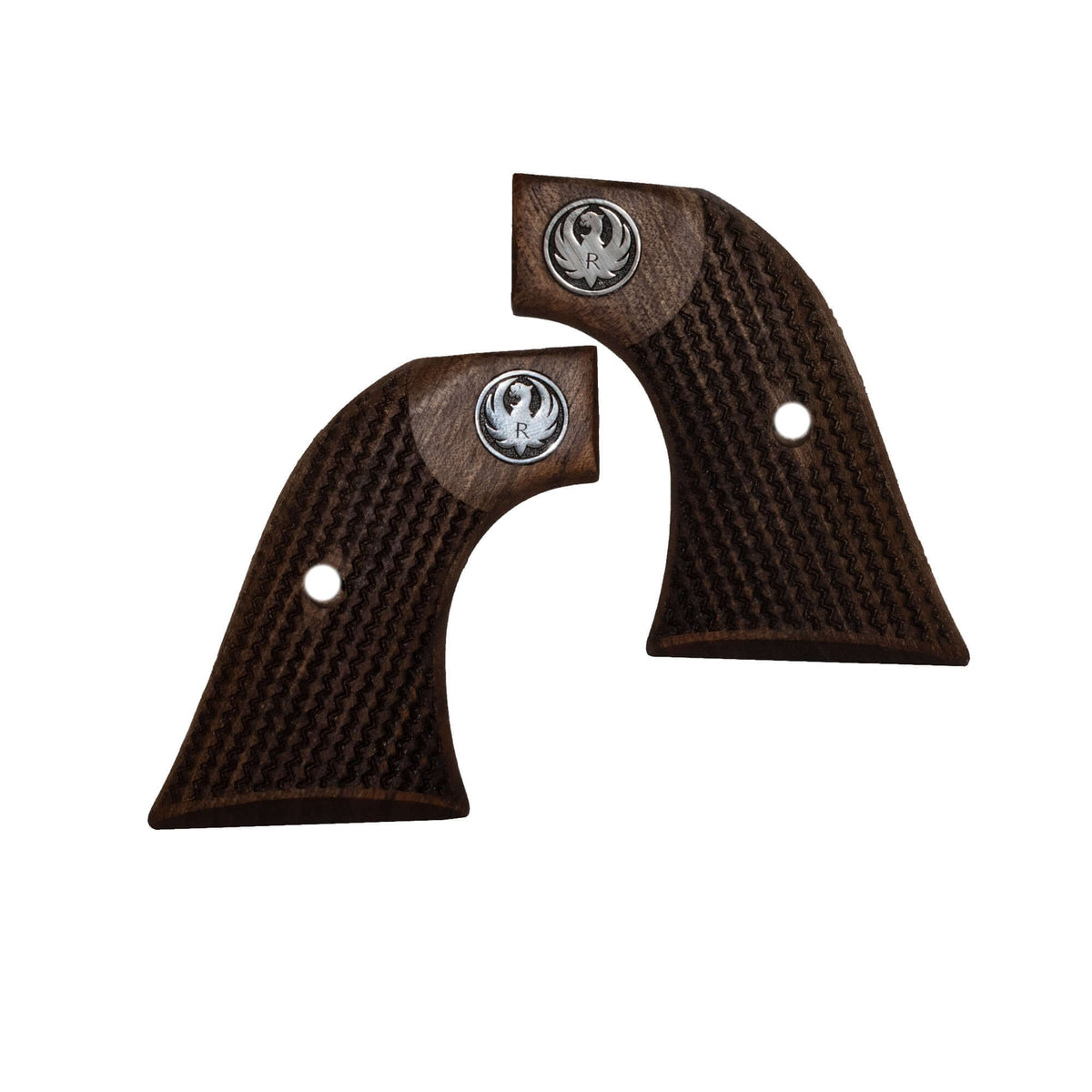 Compatible with Ruger New Vaquero Silver Metal Gun Grips