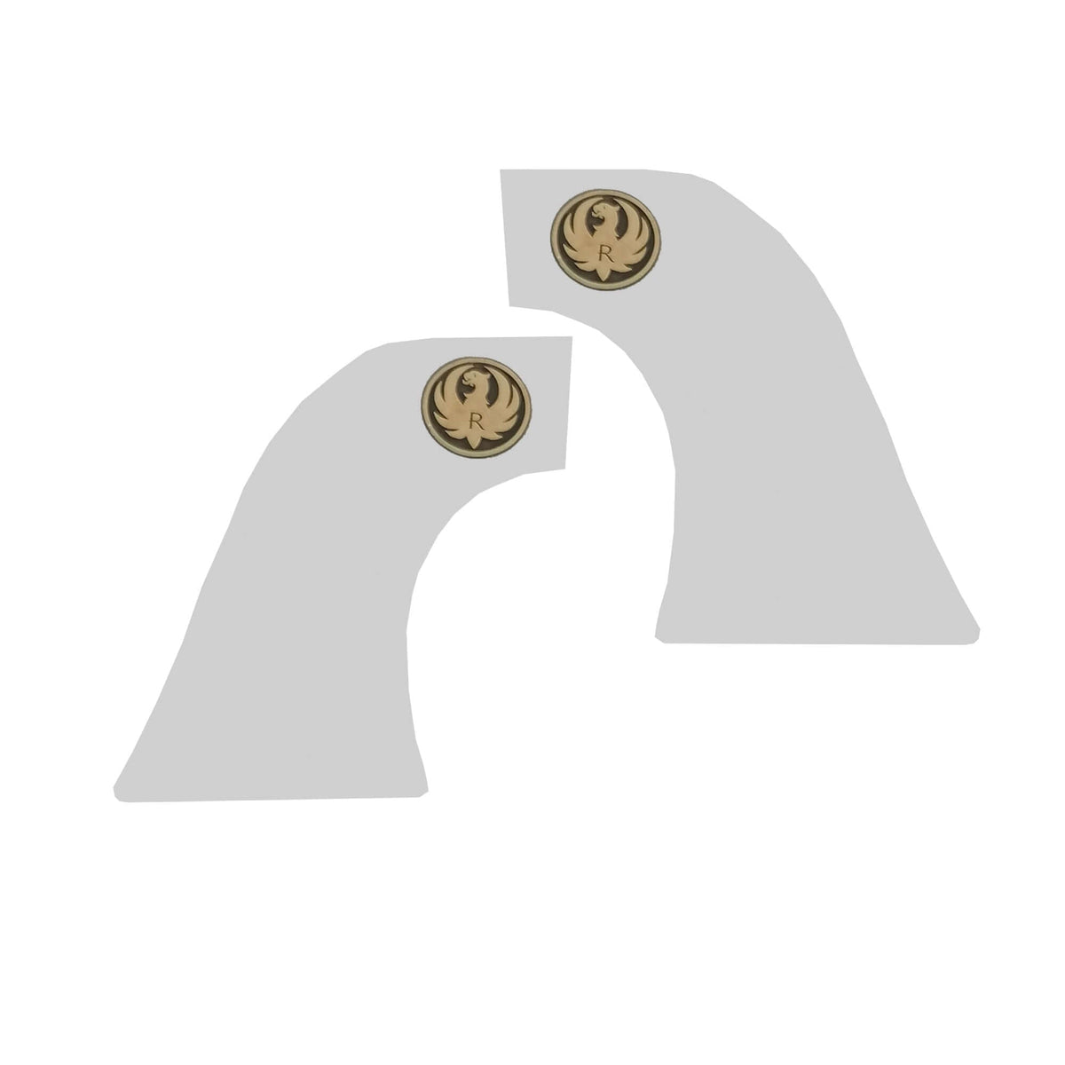 Compatible with Ruger New Vaquero Gun Grips Acrylic Gold Metal