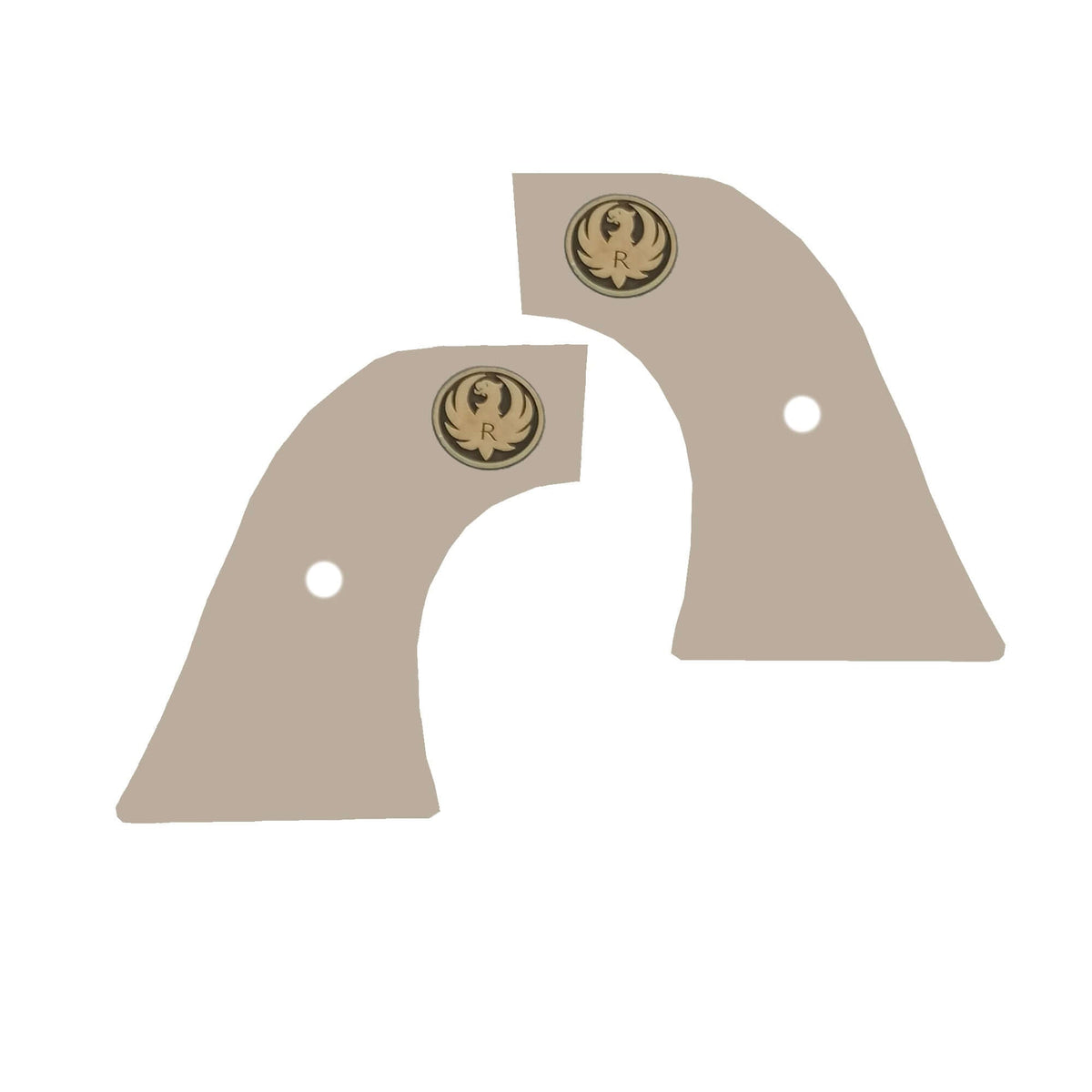 Compatible with Ruger New Vaquero Gun Grips Acrylic Gold Metal