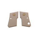 Compatible with Beretta F 950 Acrylic Gold Metal Gun Grips