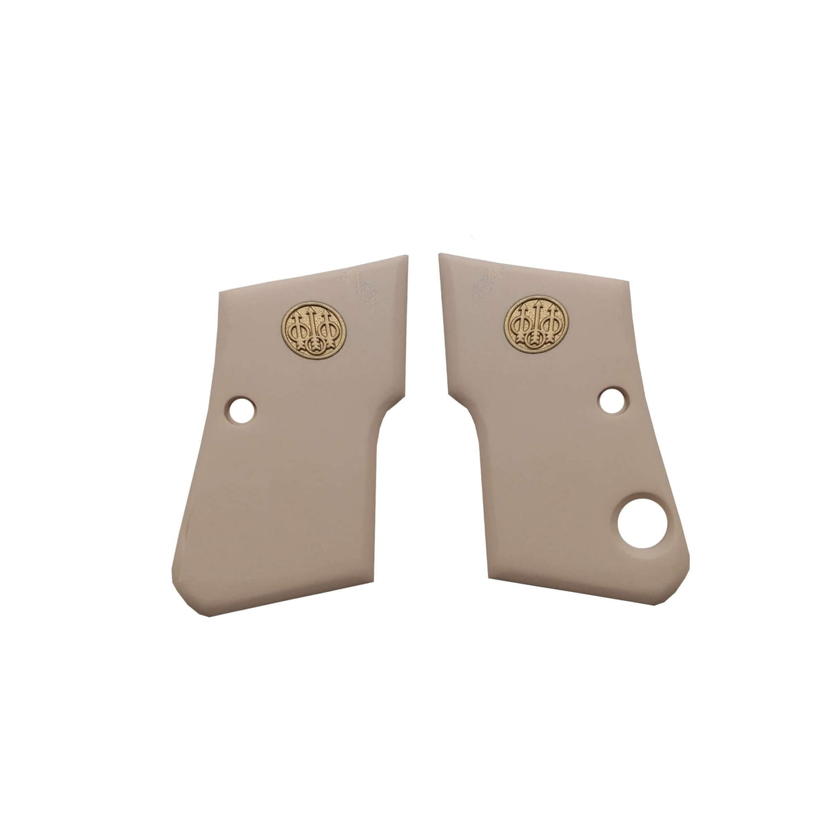 Compatible with Beretta F 950 Acrylic Gold Metal Gun Grips
