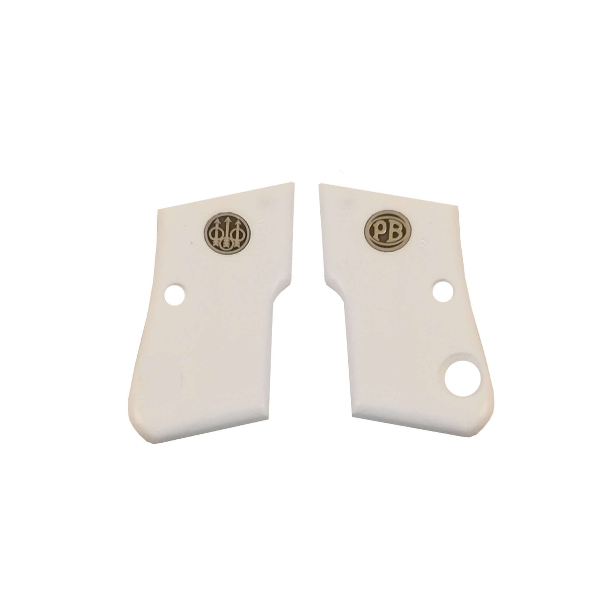 Compatible with Beretta F 950 Acrylic Gold Metal Gun Grips