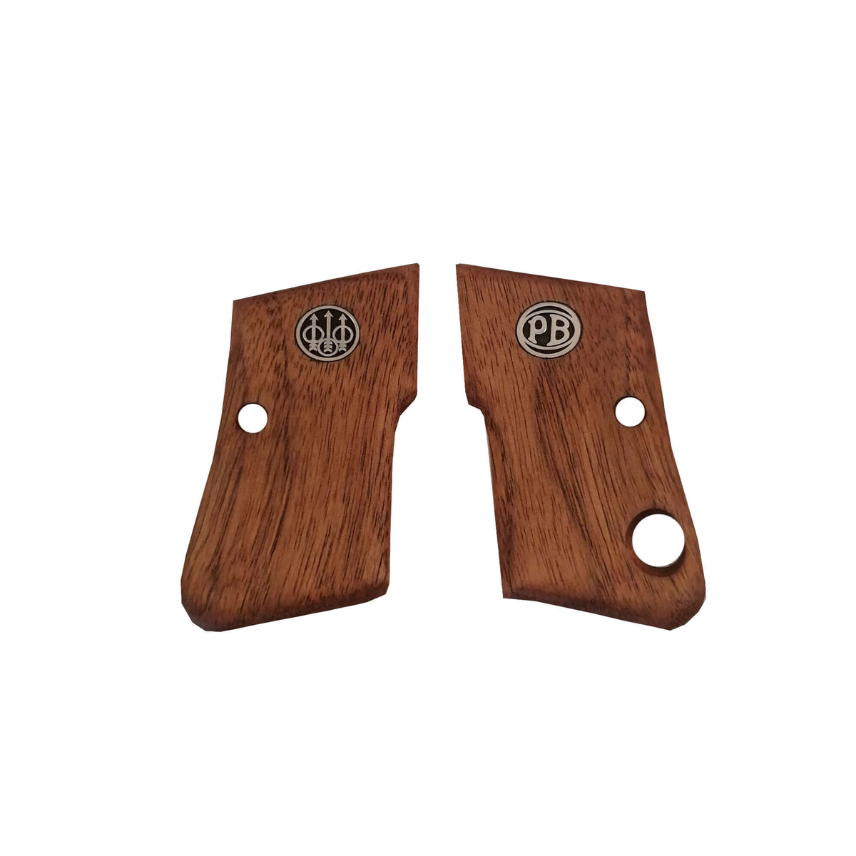 Compatible with Beretta F 950 Silver Metal Gun Grips