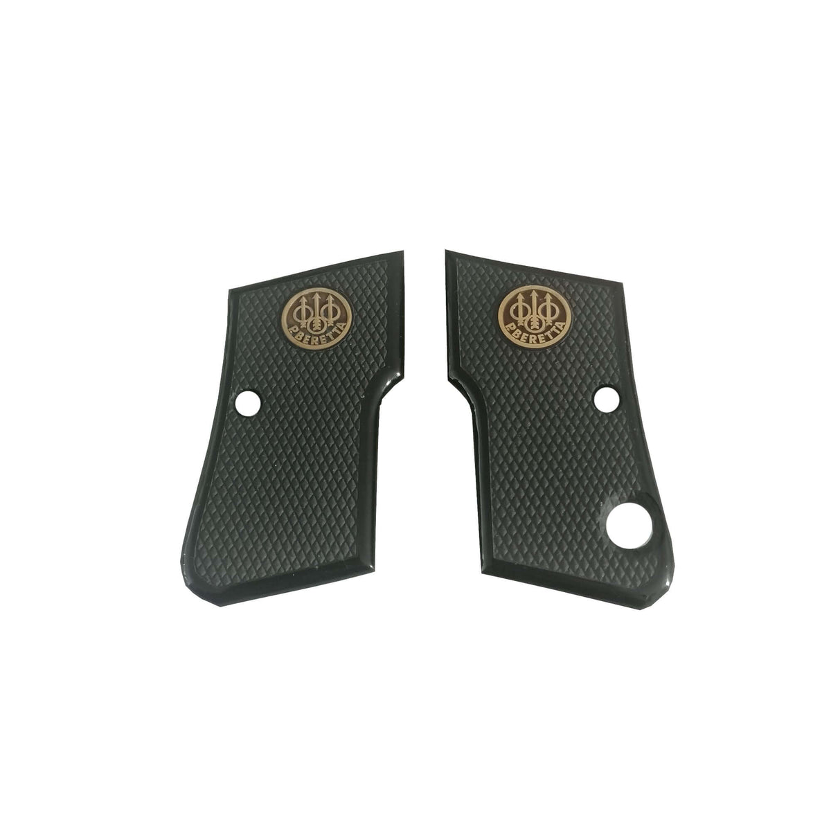 Compatible with Beretta F 950 Acrylic Gold Metal Gun Grips