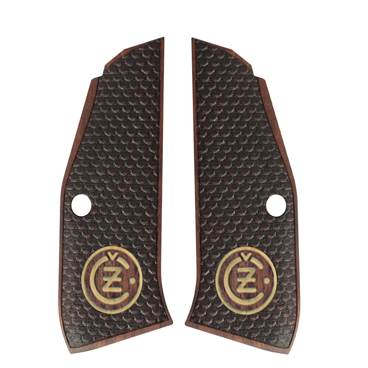 Compatible with CZ Shadow 2 Compact Gold Metal Wood Grips (Does not fit Shadow 2 Model)