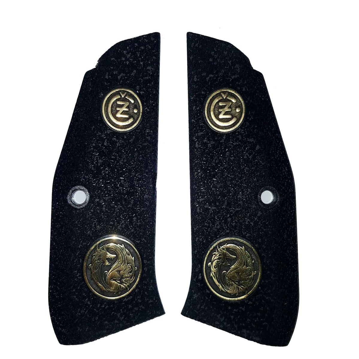 Compatible with CZ Shadow 2 Compact Gold Metal Wood Grips (Does not fit Shadow 2 Model)