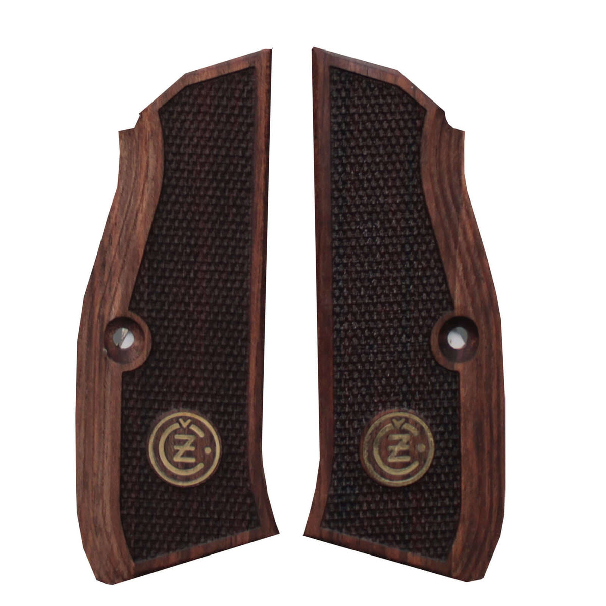 Compatible with CZ Shadow 2 Compact Gold Metal Wood Grips (Does not fit Shadow 2 Model)