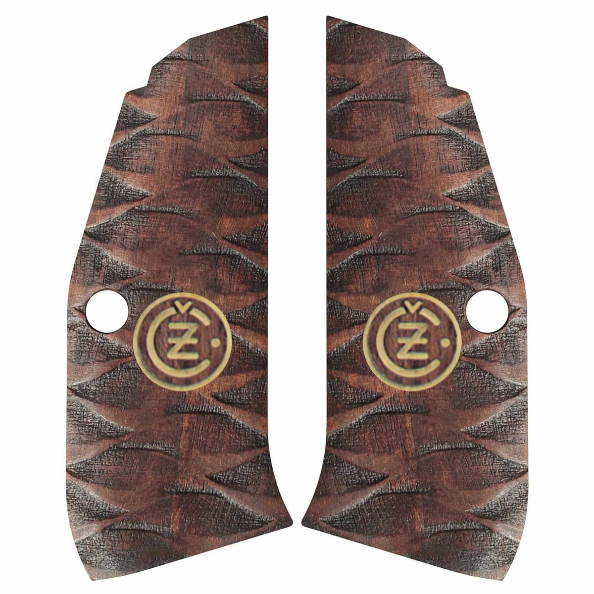 Compatible with CZ Shadow 2 Compact Gold Metal Wood Grips (Does not fit Shadow 2 Model)