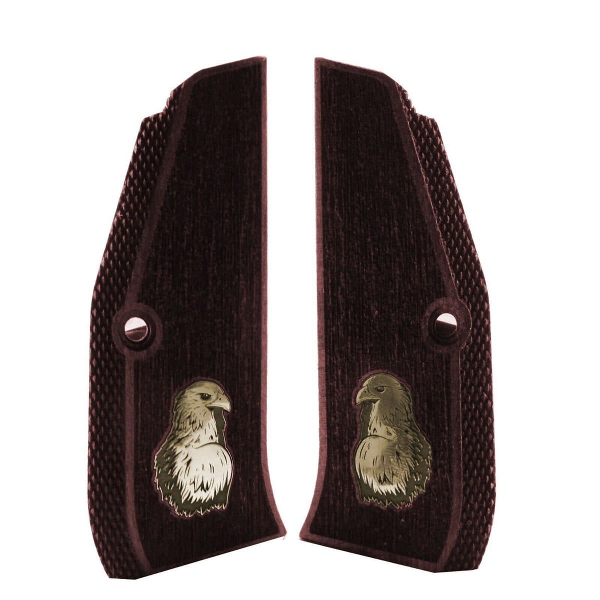Compatible with CZ Shadow 2 Compact Gold Metal Wood Grips (Does not fit Shadow 2 Model)
