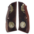 Compatible with CZ Shadow 2 Compact Gold Metal Wood Grips (Does not fit Shadow 2 Model)