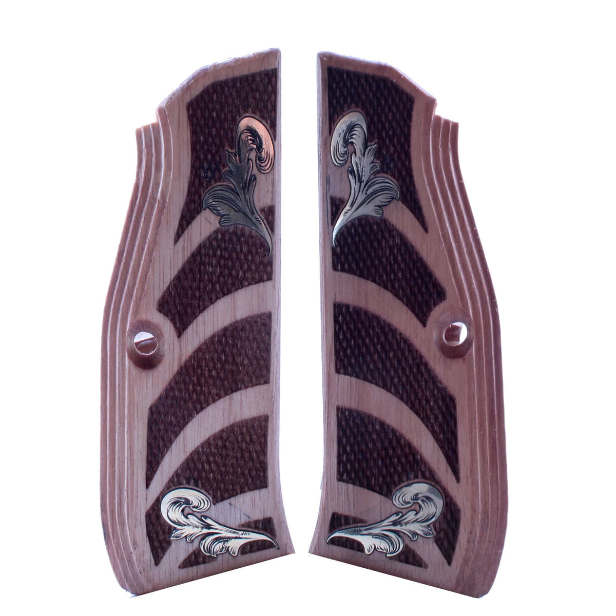 Compatible with CZ Shadow 2 Compact Gold Metal Wood Grips (Does not fit Shadow 2 Model)