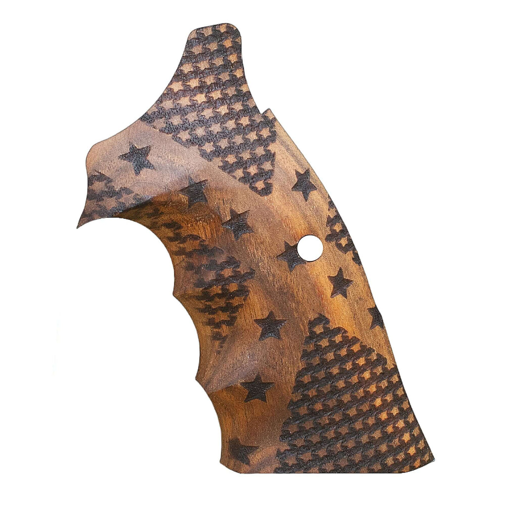Compatible with S&W 357 KL Frame Roundbutt Wood Grips