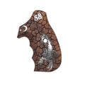 Compatible with S&W Walnut Revolver Wood Grips Silver