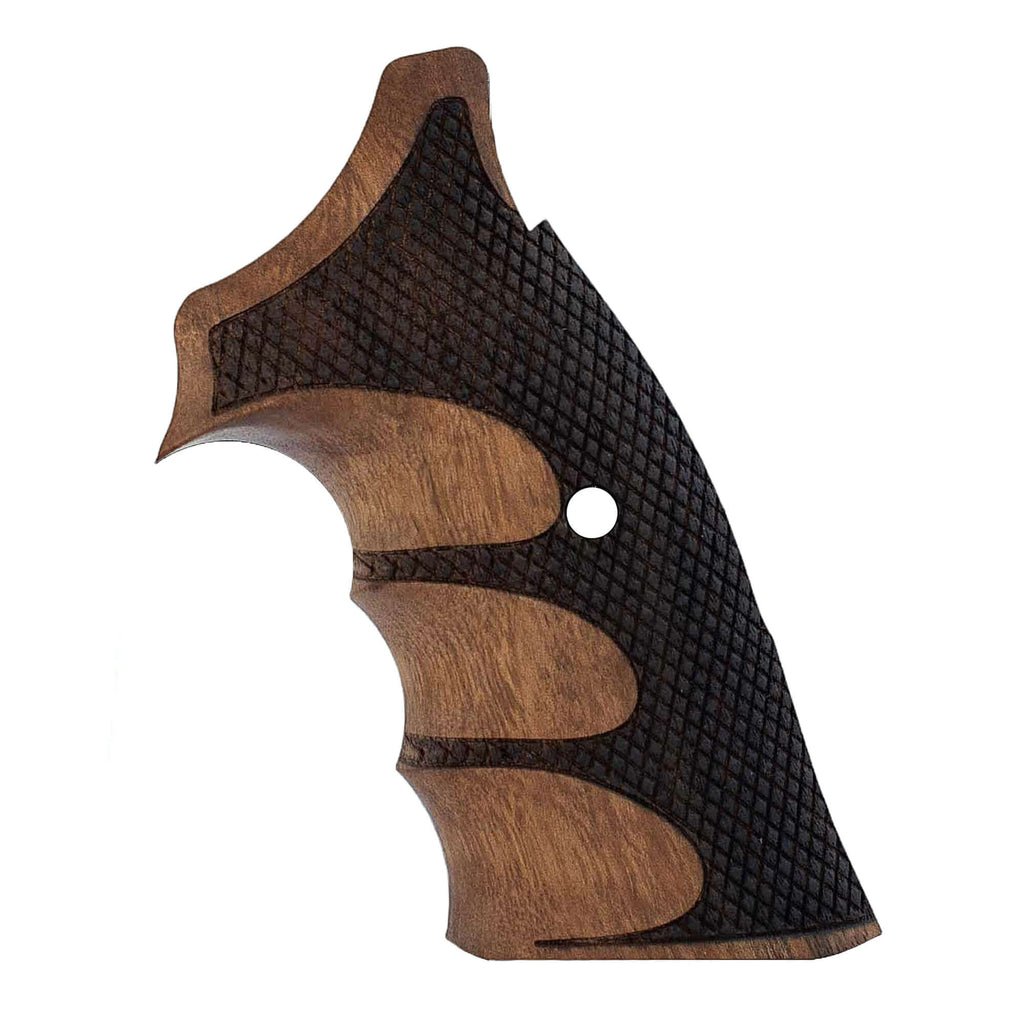 Compatible with S&W 357 KL Frame Roundbutt Wood Grips