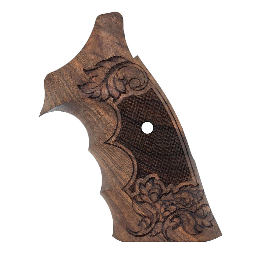 Compatible with S&W 357 KL Frame Squarebutt Wood Grips
