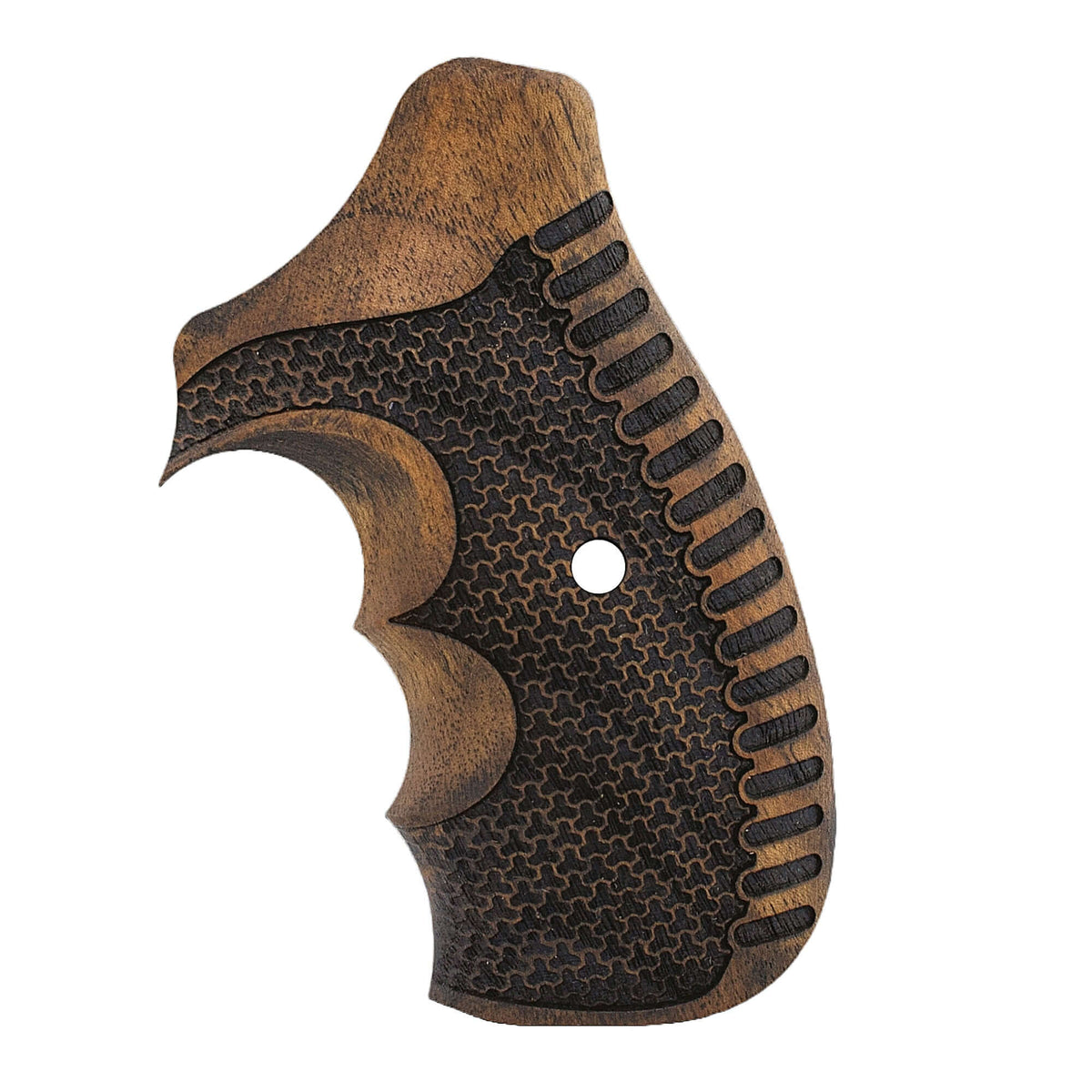 Compatible with S&W Walnut Revolver Wood Grips Silver