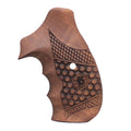 Compatible with S&W Walnut Revolver Wood Grips Silver
