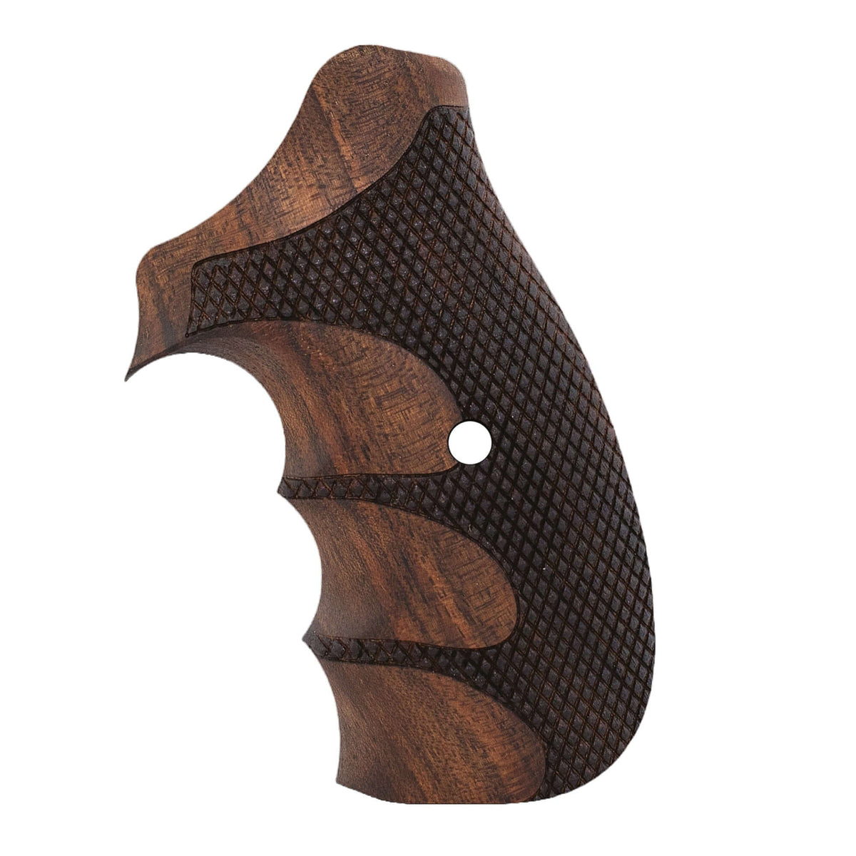 Compatible with S&W Walnut Revolver Wood Grips Silver