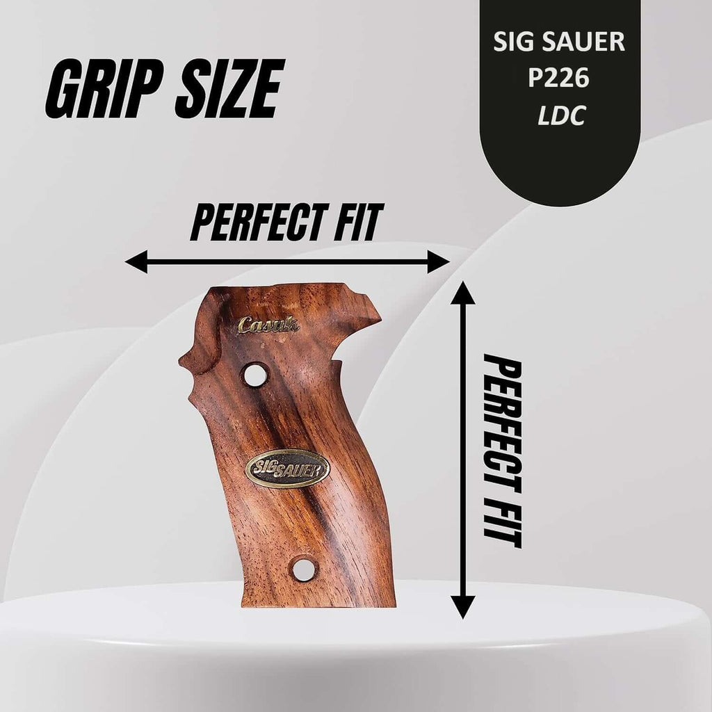 Compatible with Sig Sauer P226 LDC II and LDC 2 Walnut Wood Grips