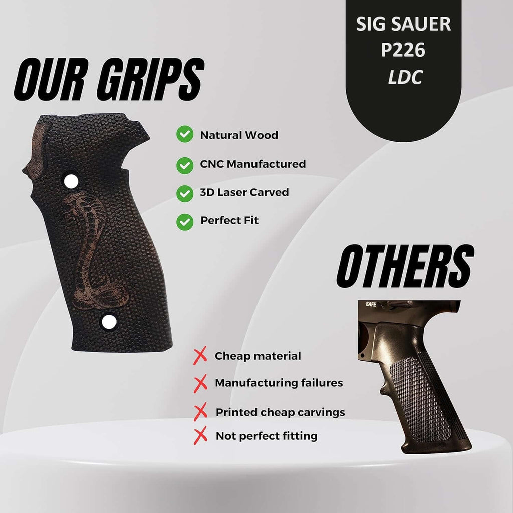 Compatible with Sig Sauer P226 LDC II and LDC 2 Acrilic Grips