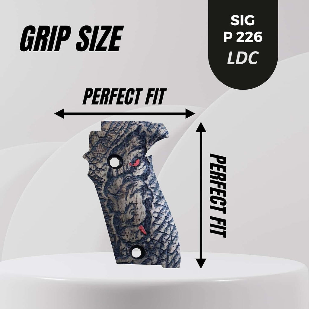 Compatible with Sig Sauer P226 LDC II and LDC 2 Walnut Wood Grips