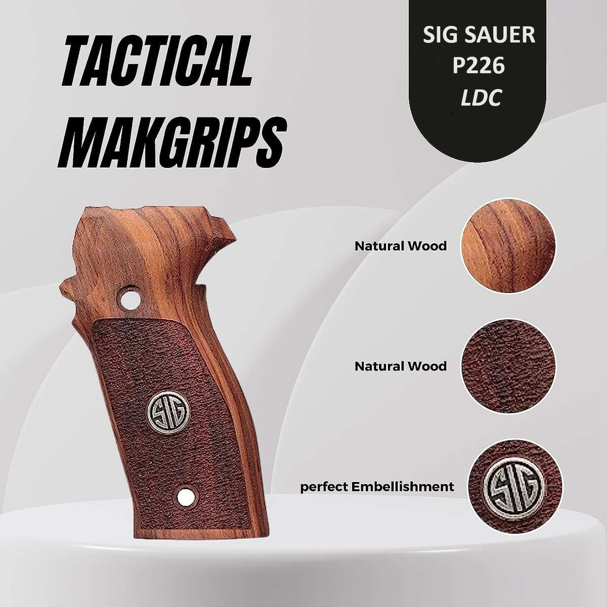Compatible with Sig Sauer P226 LDC II and LDC 2 Acrilic Grips