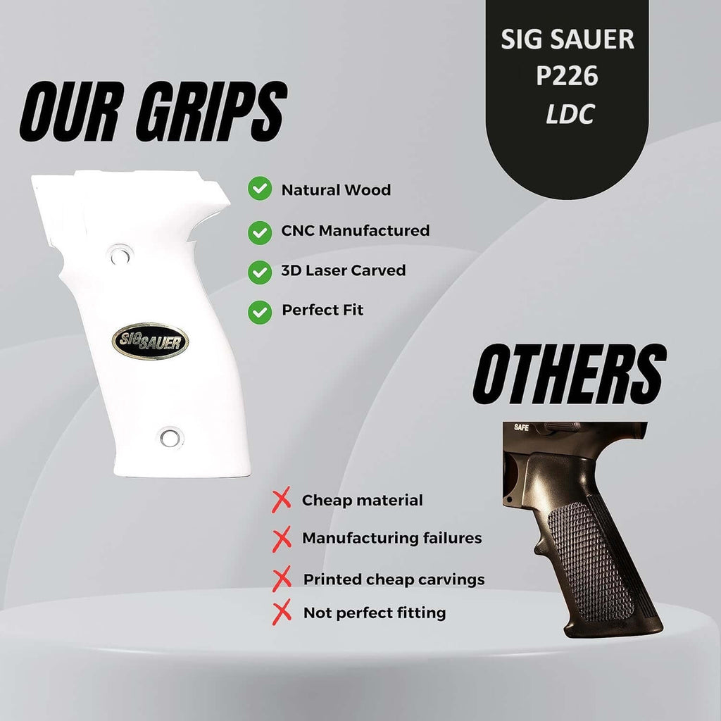 Compatible with Sig Sauer P226 LDC II and LDC 2 Acrilic Grips