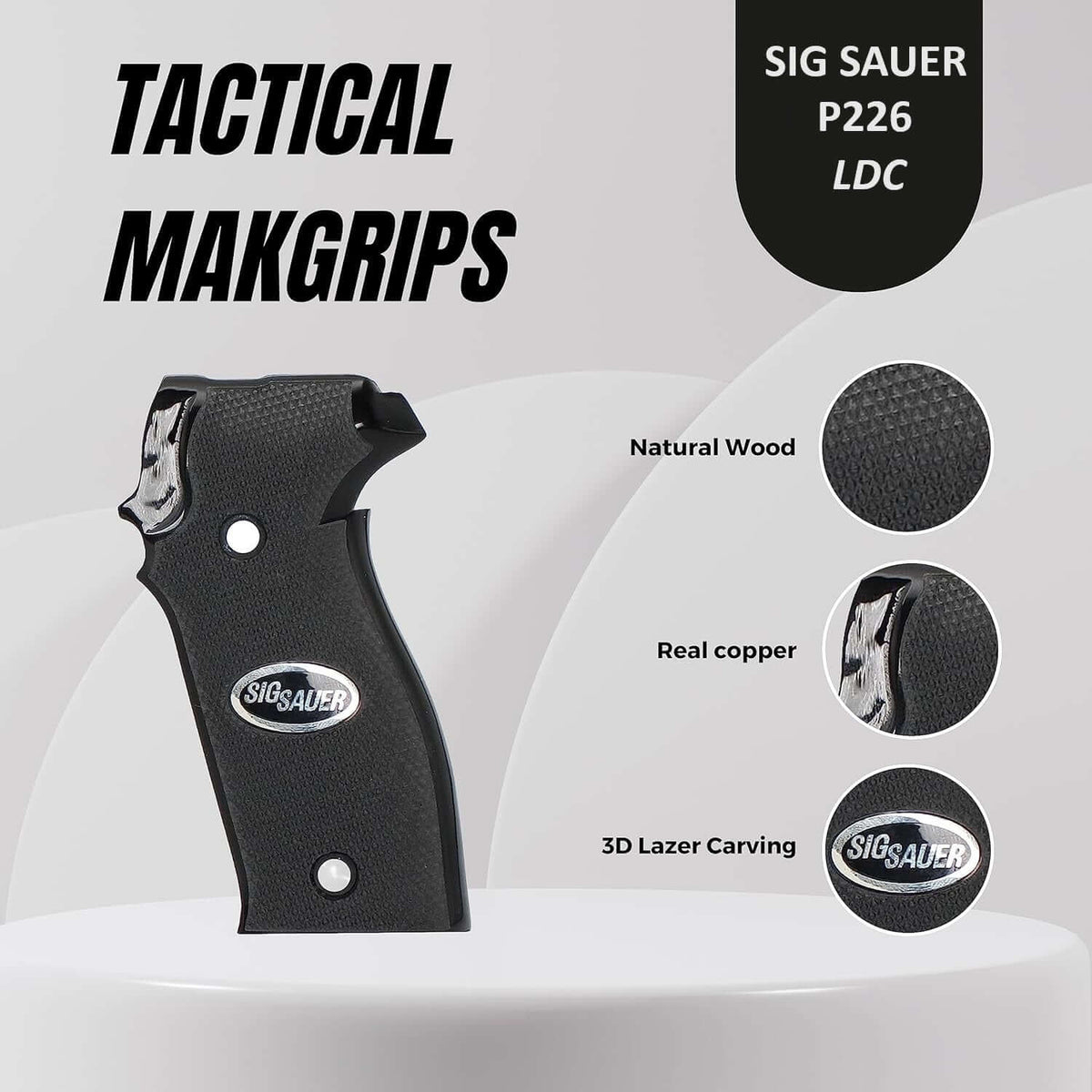 Compatible with Sig Sauer P226 LDC II and LDC 2 Acrilic Grips