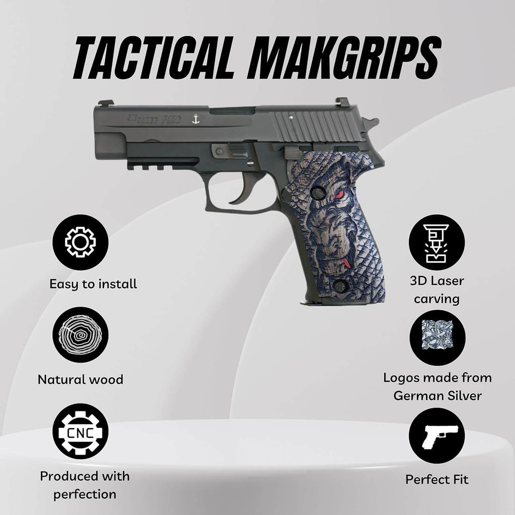 Compatible with Sig Sauer P226 LDC II and LDC 2 Walnut Wood Grips