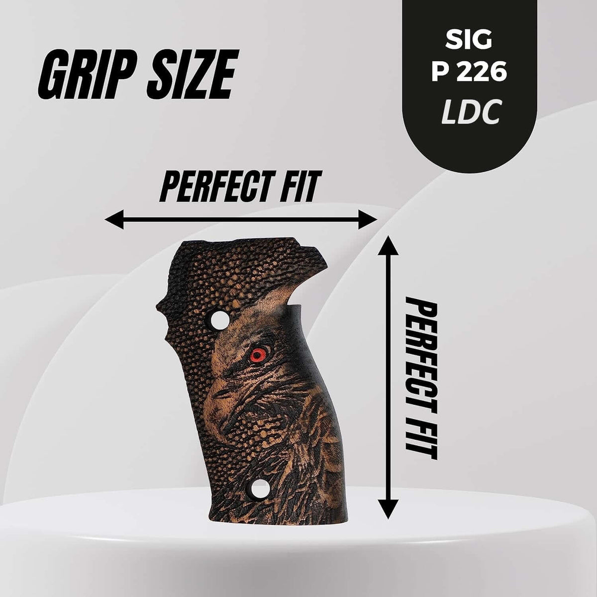 Compatible with Sig Sauer P226 LDC II and LDC 2 Walnut Wood Grips
