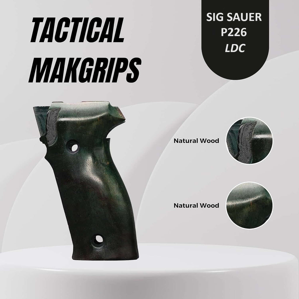 Compatible with Sig Sauer P226 LDC II and LDC 2 Walnut Wood Grips