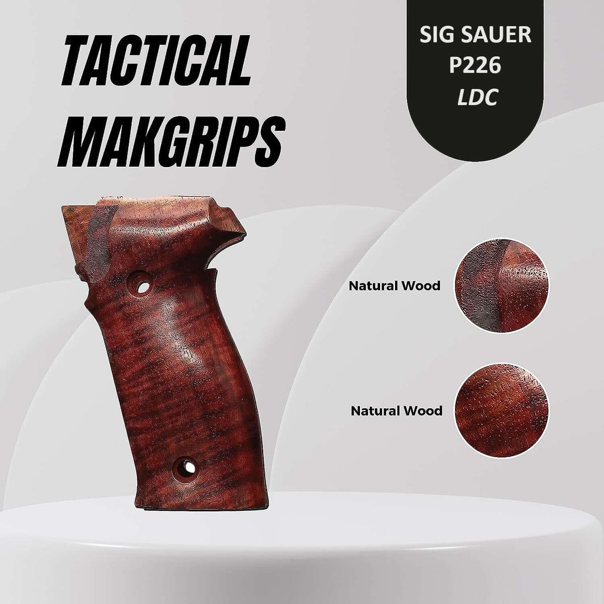 Compatible with Sig Sauer P226 LDC II and LDC 2 Walnut Wood Grips