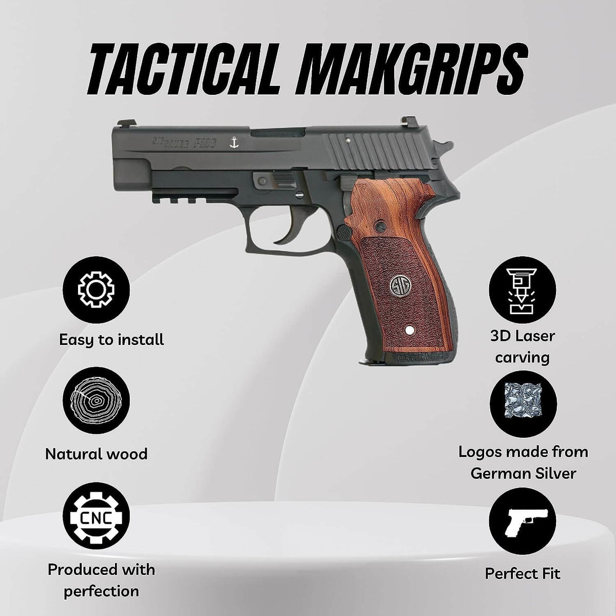 Compatible with Sig Sauer P226 LDC II and LDC 2 Acrilic Grips