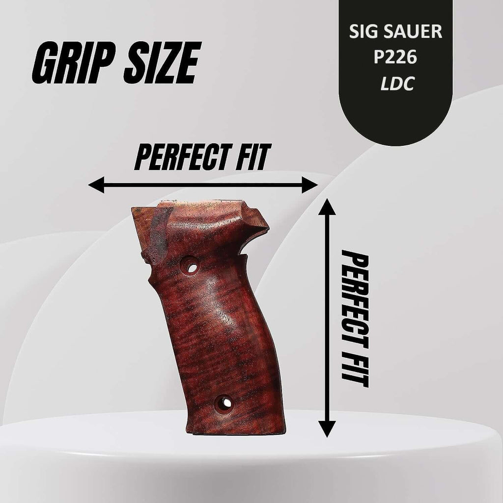 Compatible with Sig Sauer P226 LDC II and LDC 2 Walnut Wood Grips