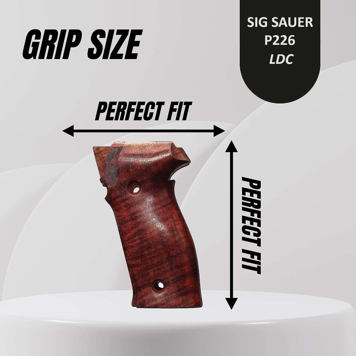 Compatible with Sig Sauer P226 LDC II and LDC 2 Walnut Wood Grips