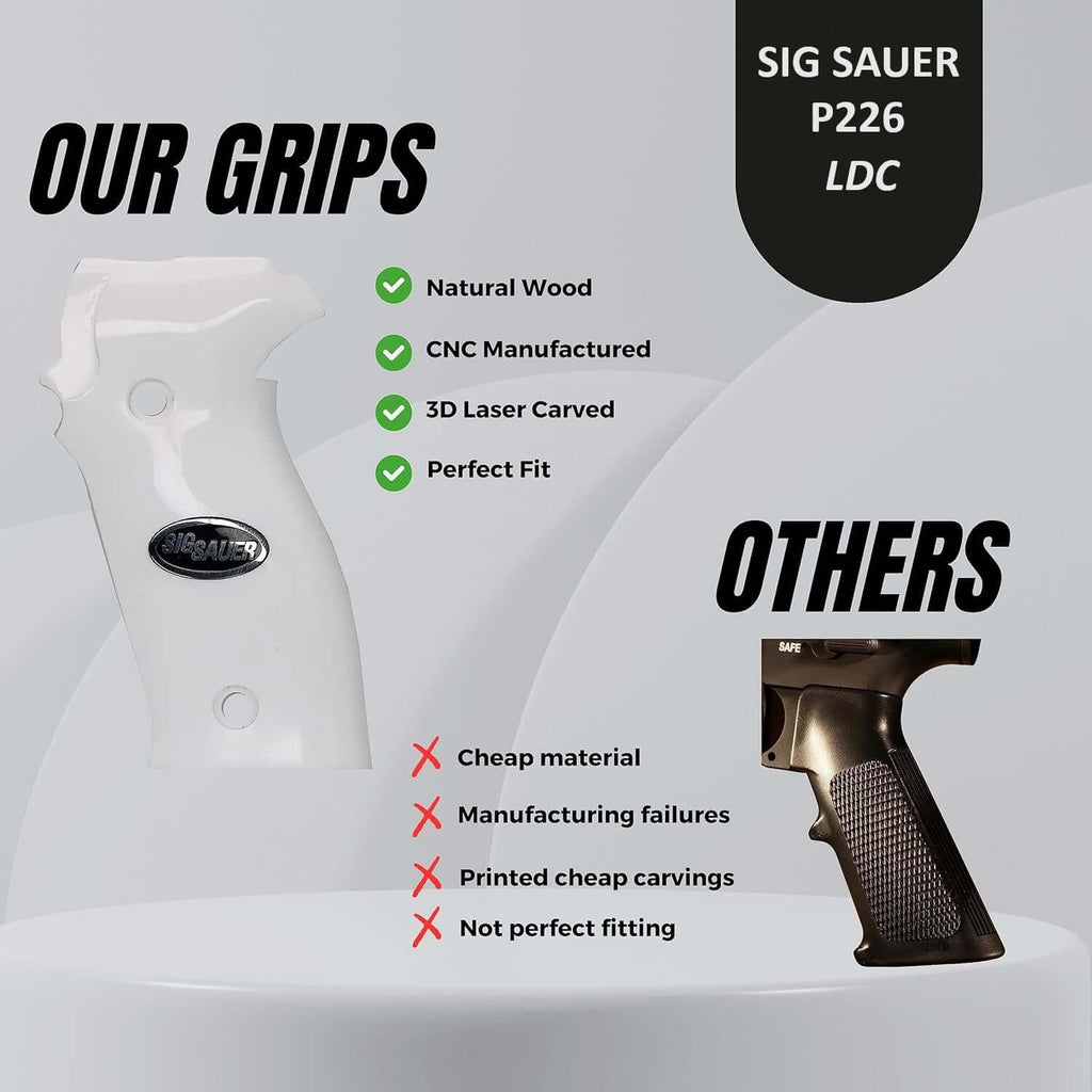 Compatible with Sig Sauer P226 LDC II and LDC 2 Acrilic Grips