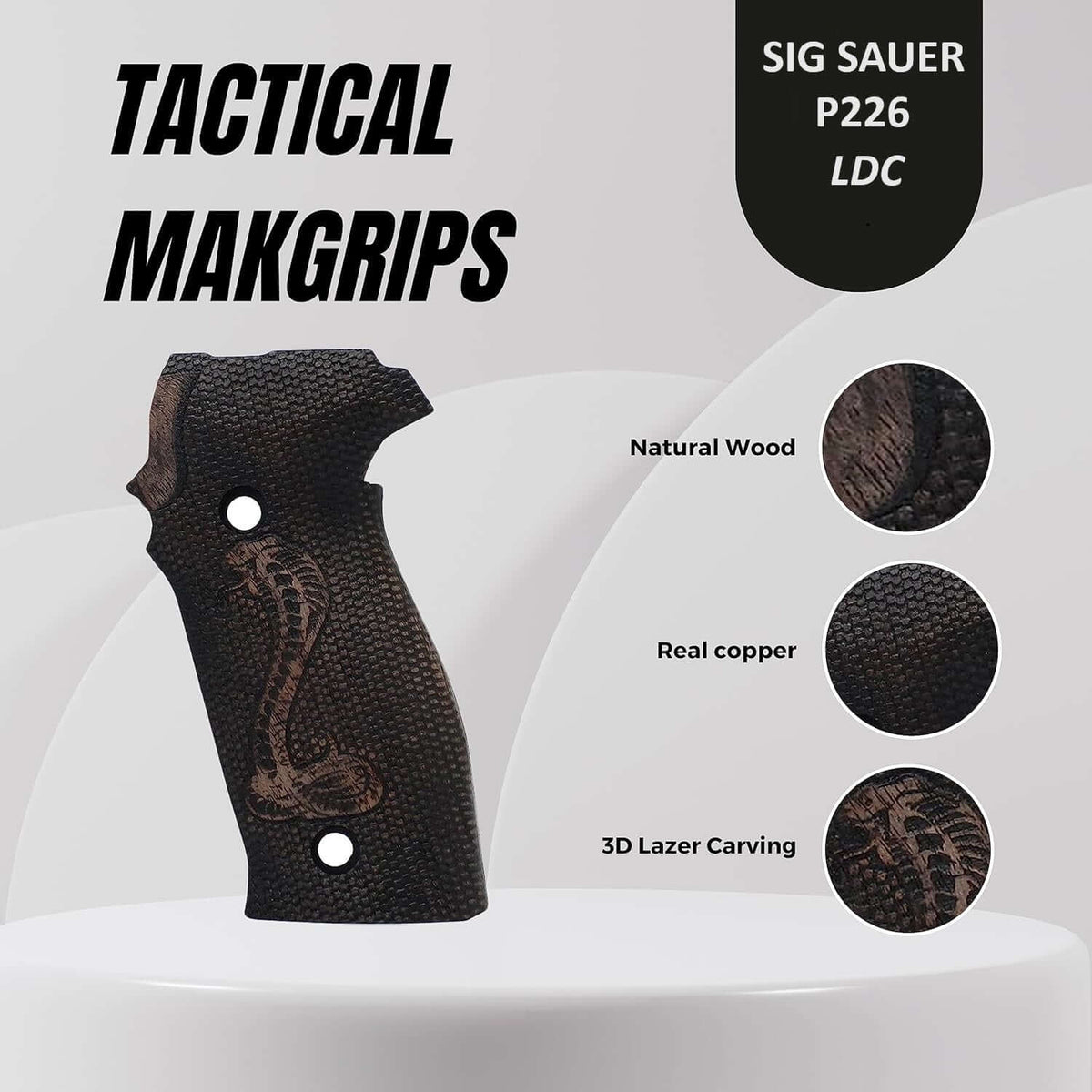 Compatible with Sig Sauer P226 LDC II and LDC 2 Acrilic Grips